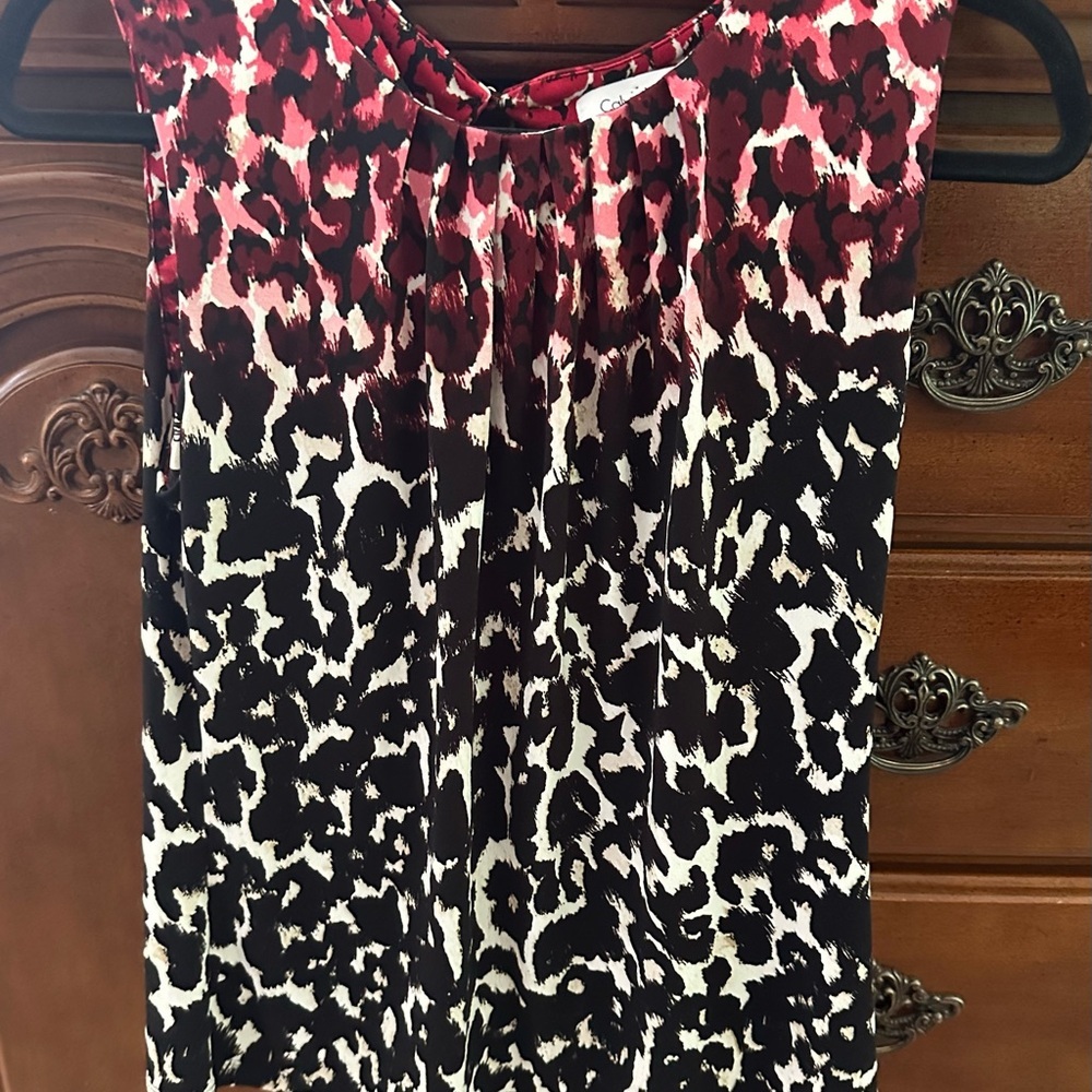 Leopard Print Sleeveless Top